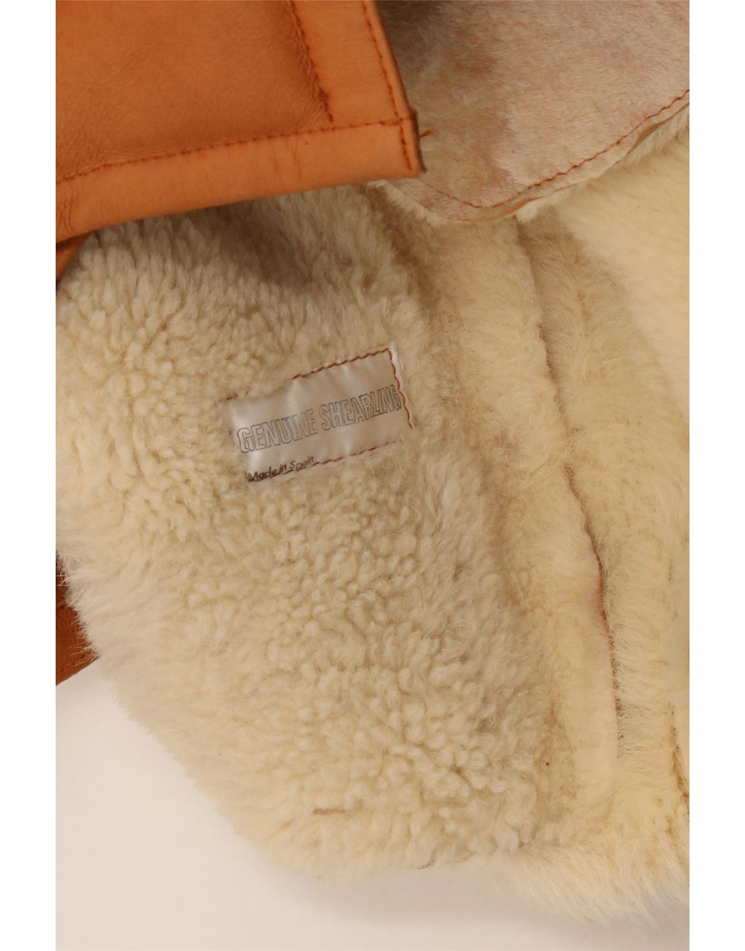 Vintage hombres shearling chaqueta Reino Unido 36 pequeño marrón shearling