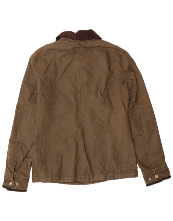 JACK WILLS Chaqueta utilitaria para mujer UK 8 Small Khaki Cotton