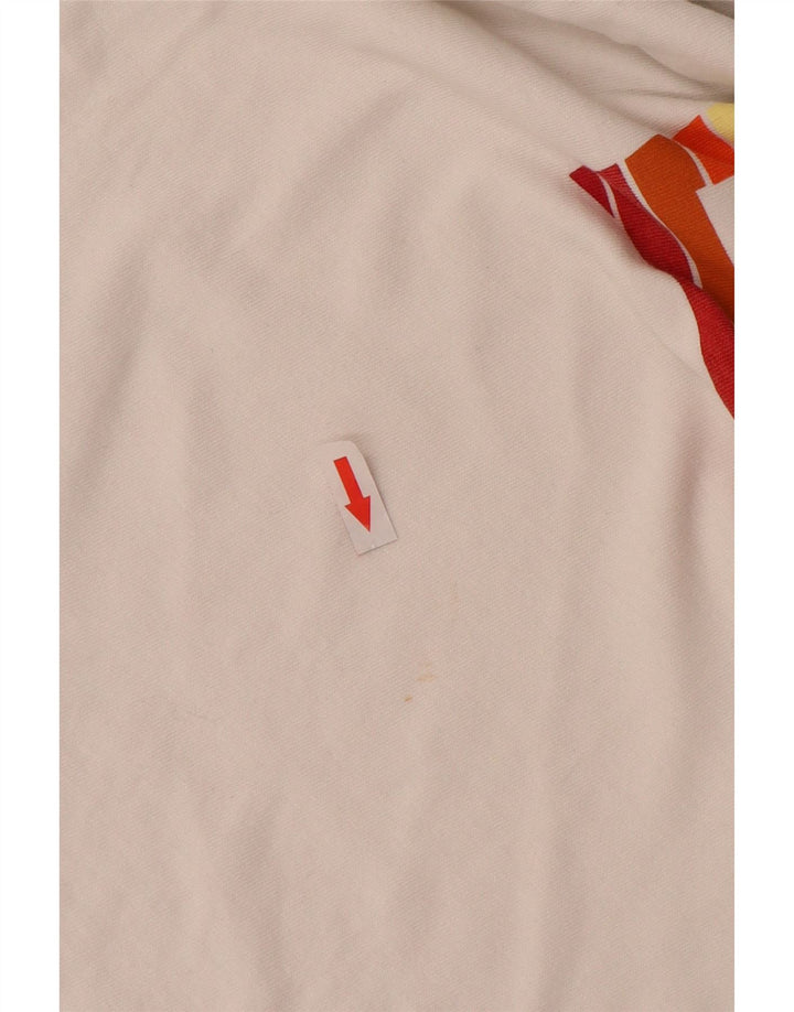 LEVI'S Camiseta gráfica para mujer Top UK 10 Small White Cotton