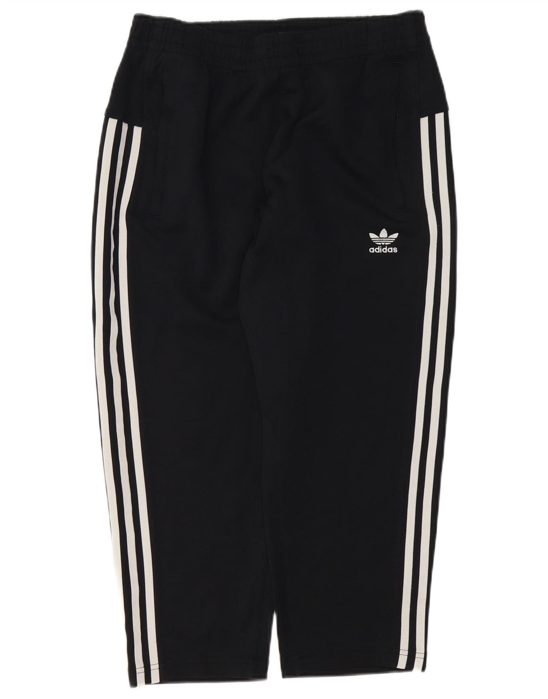 Adidas Hombre Crop Chándal Pantalones Pequeños Negro Poliéster
