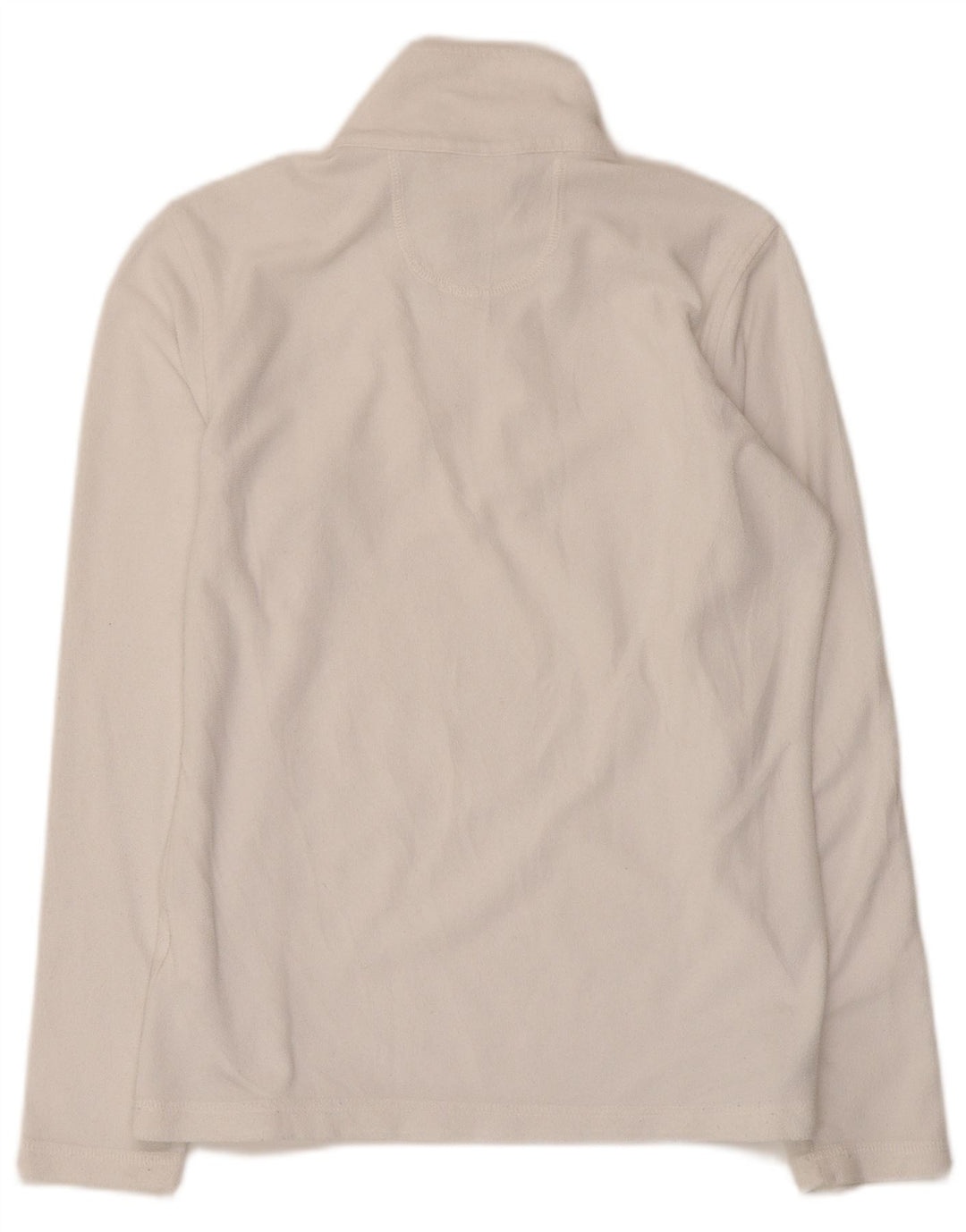 Diadora Jersey de forro polar con cuello y cremallera para mujer UK 40 Mediano Blanco Poliéster