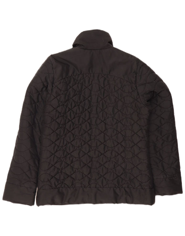 Adidas Chaqueta acolchada para mujer UK 12 Mediana Negro Poliéster