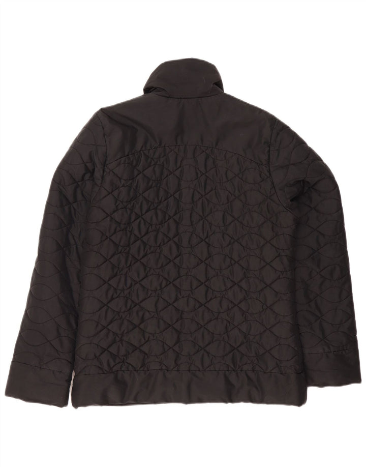 Adidas Chaqueta acolchada para mujer UK 12 Mediana Negro Poliéster
