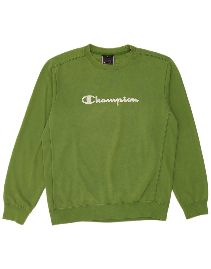 Champion Sudadera Gráfica para Hombre Jersey Grande De Algodón Verde
