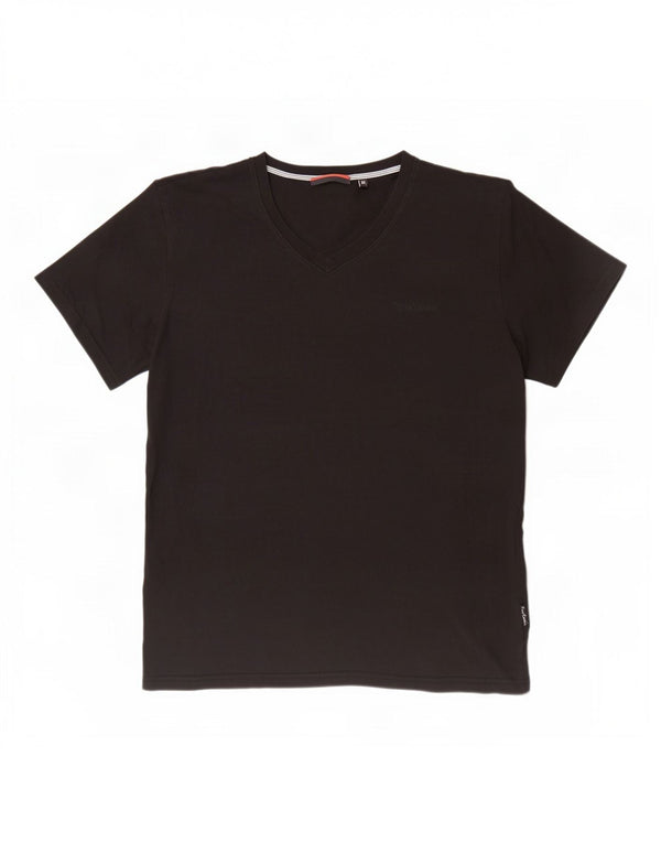 Pierre Cardin Camiseta Mujer Top UK 40 XL Algodón Negro