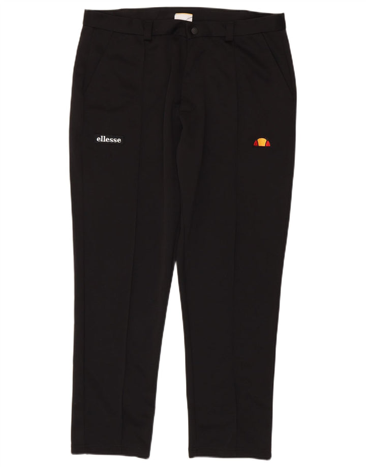 Ellesse Pantalón Chino Slim para Hombre XL W38 L28 Poliéster Negro