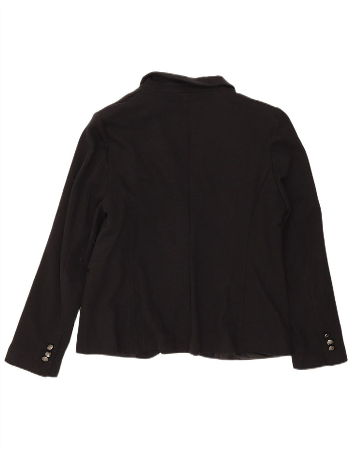 Marks & Spencer Chaqueta tipo blazer con 1 botón para mujer UK 46 Grande Algodón negro