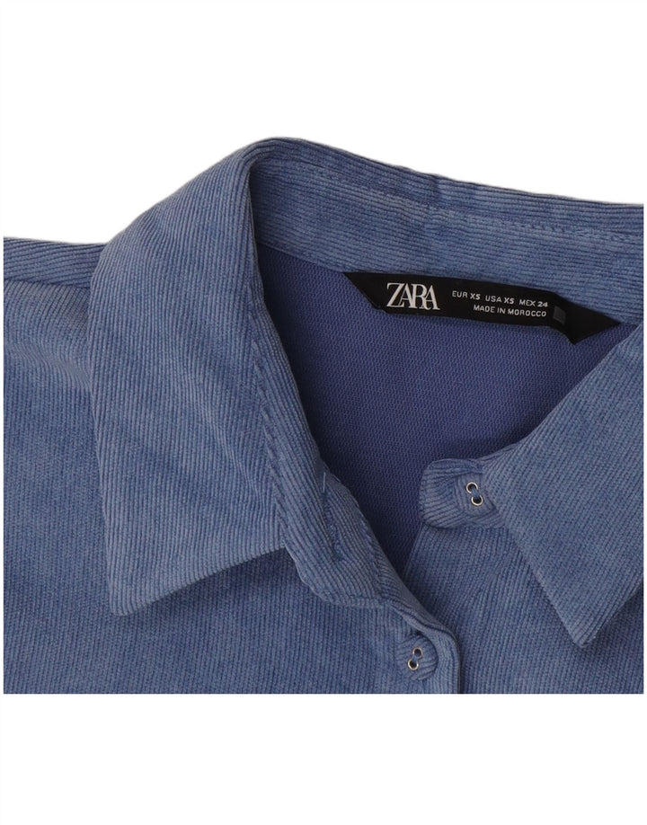 Zara Hombre Camisa Extragrande UK 6 XS Azul