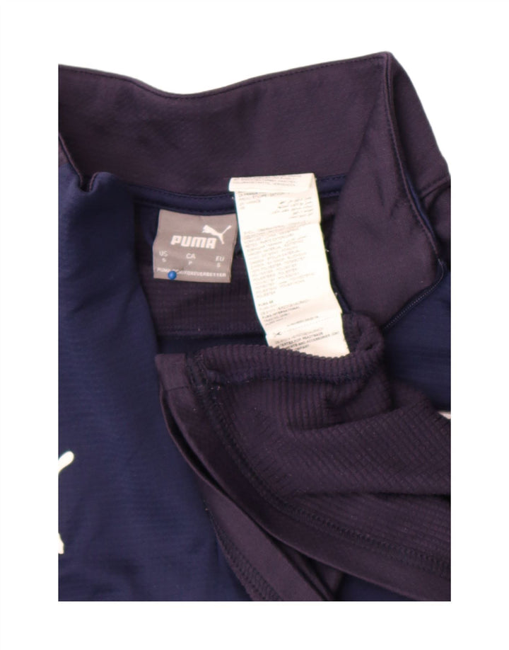 Puma Hombre Gráfico Jersey Chándal Top Pequeño Azul Marino Colorblock