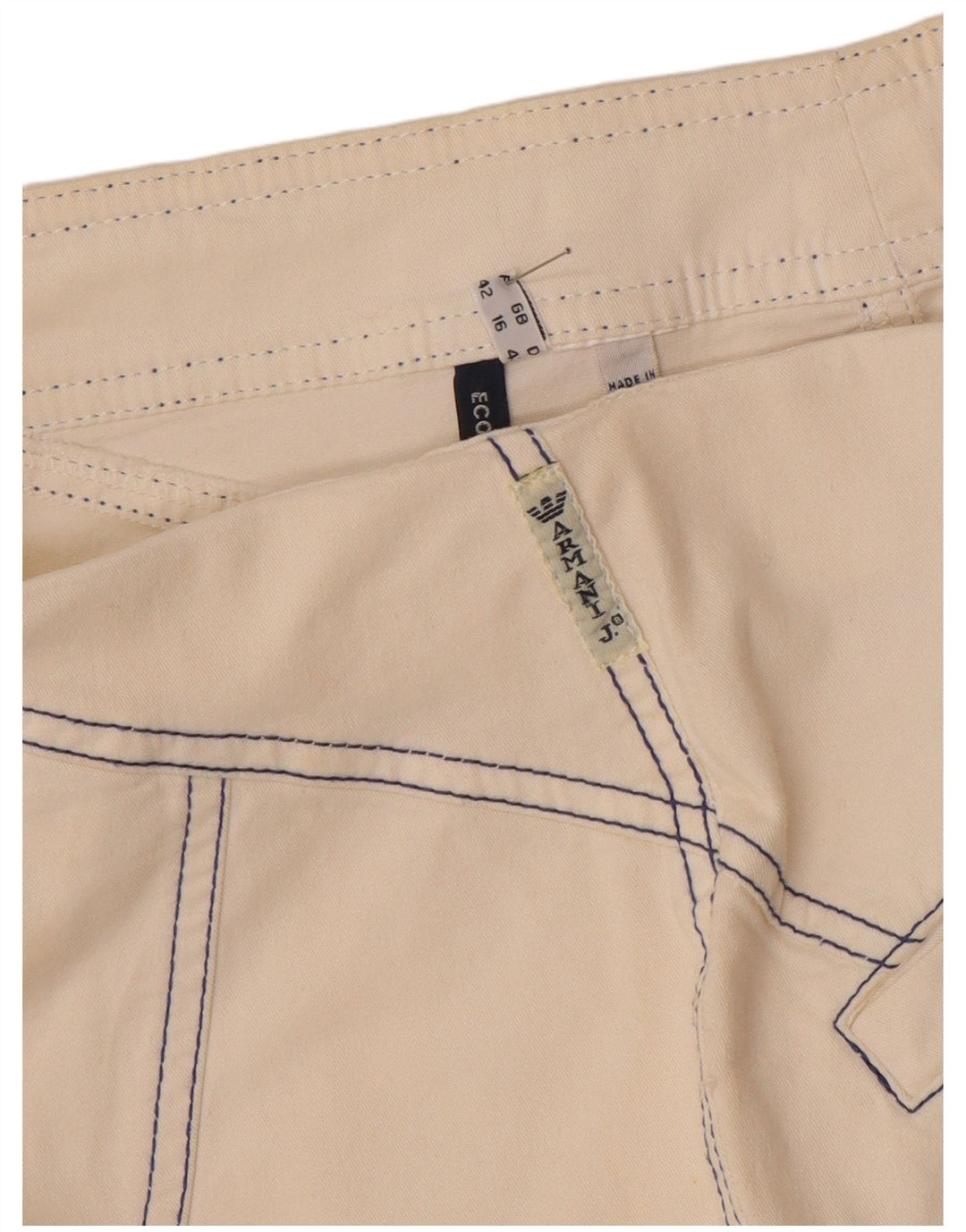 Armani Falda Lápiz para Mujer Reino Unido 46 Grande W32 Blanco Roto