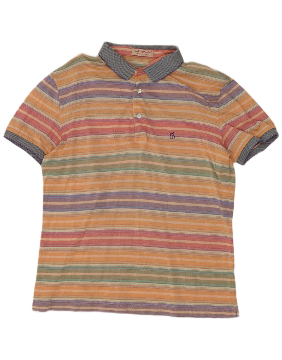 Polo Capobianco Hombre Mediano Rayas Multicolor