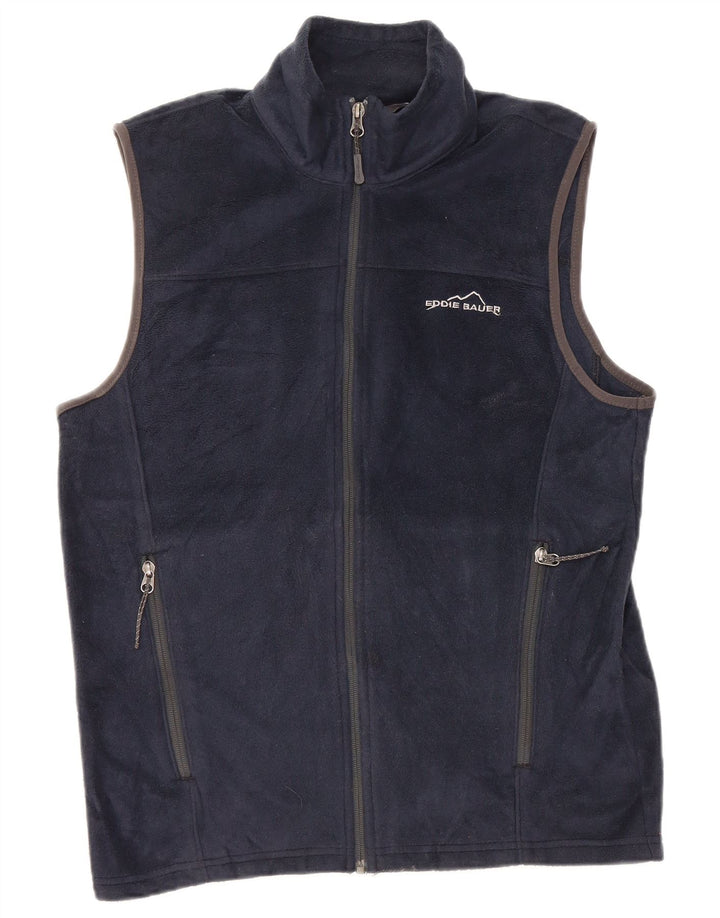 EDDIE BAUER Chaleco polar para hombre UK 36 Small Azul marino Poliéster
