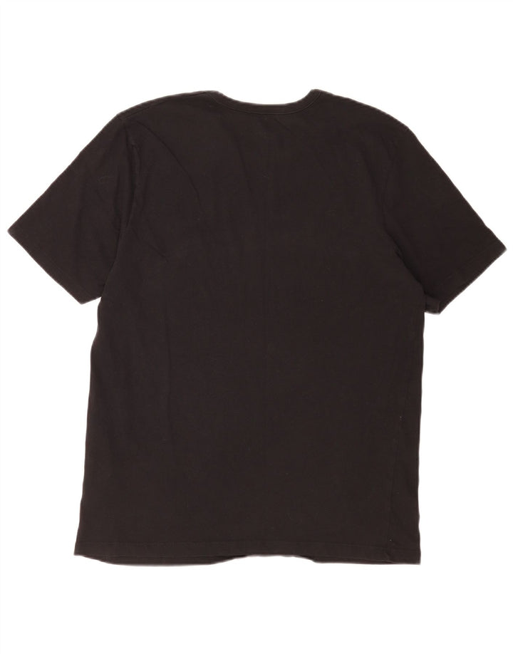 Hugo Boss Hombre Camiseta Top Grande Algodón Negro