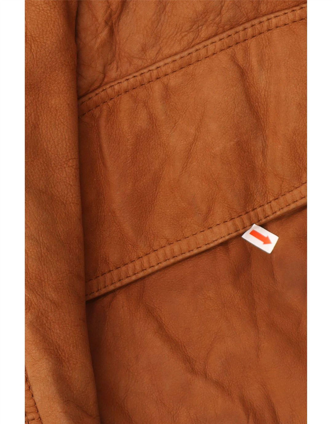 VINTAGE Chaqueta de cuero con capucha para hombre EU 54 2XL Cuero marrón