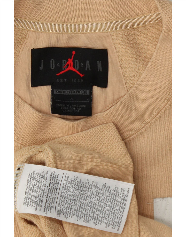 JORDAN Sudadera oversize para hombre, jersey de algodón beige grande