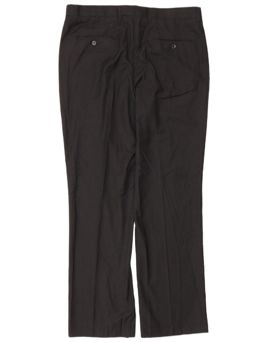 Pierre Cardin Pantalón de traje recto para hombre W36 L32 Poliéster negro