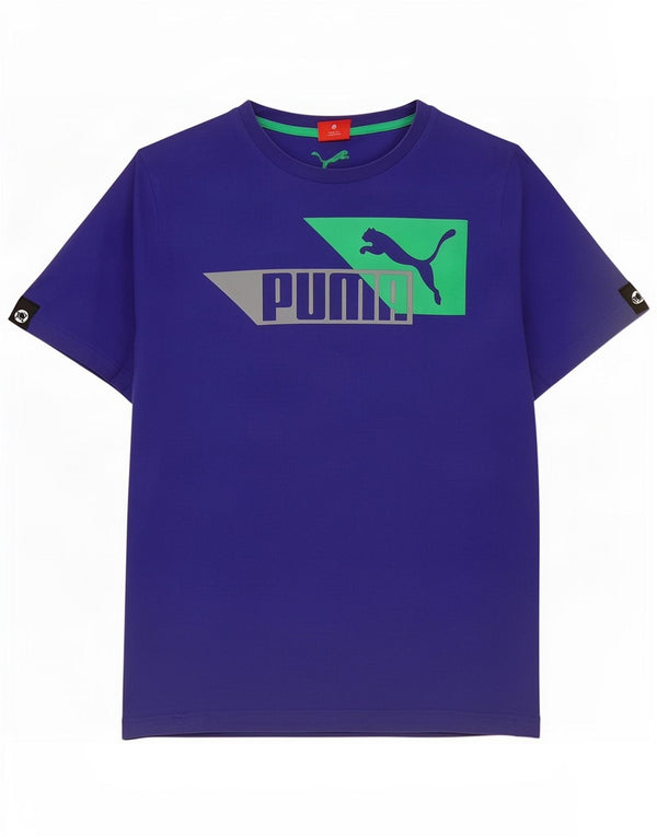 Camiseta Puma Hombre Graphic Top Medium Azul Marino Algodón