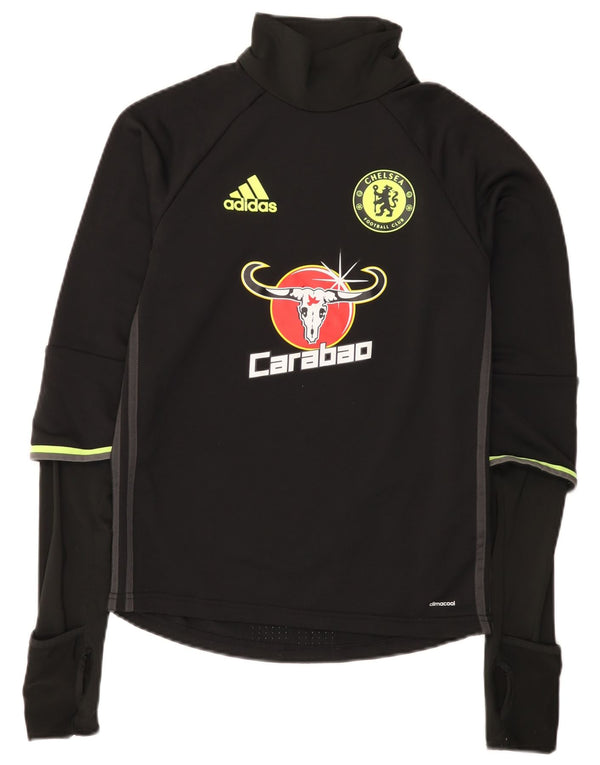 Adidas Mens Chelsea FC Graphic Top Manga Larga XS Poliéster Negro