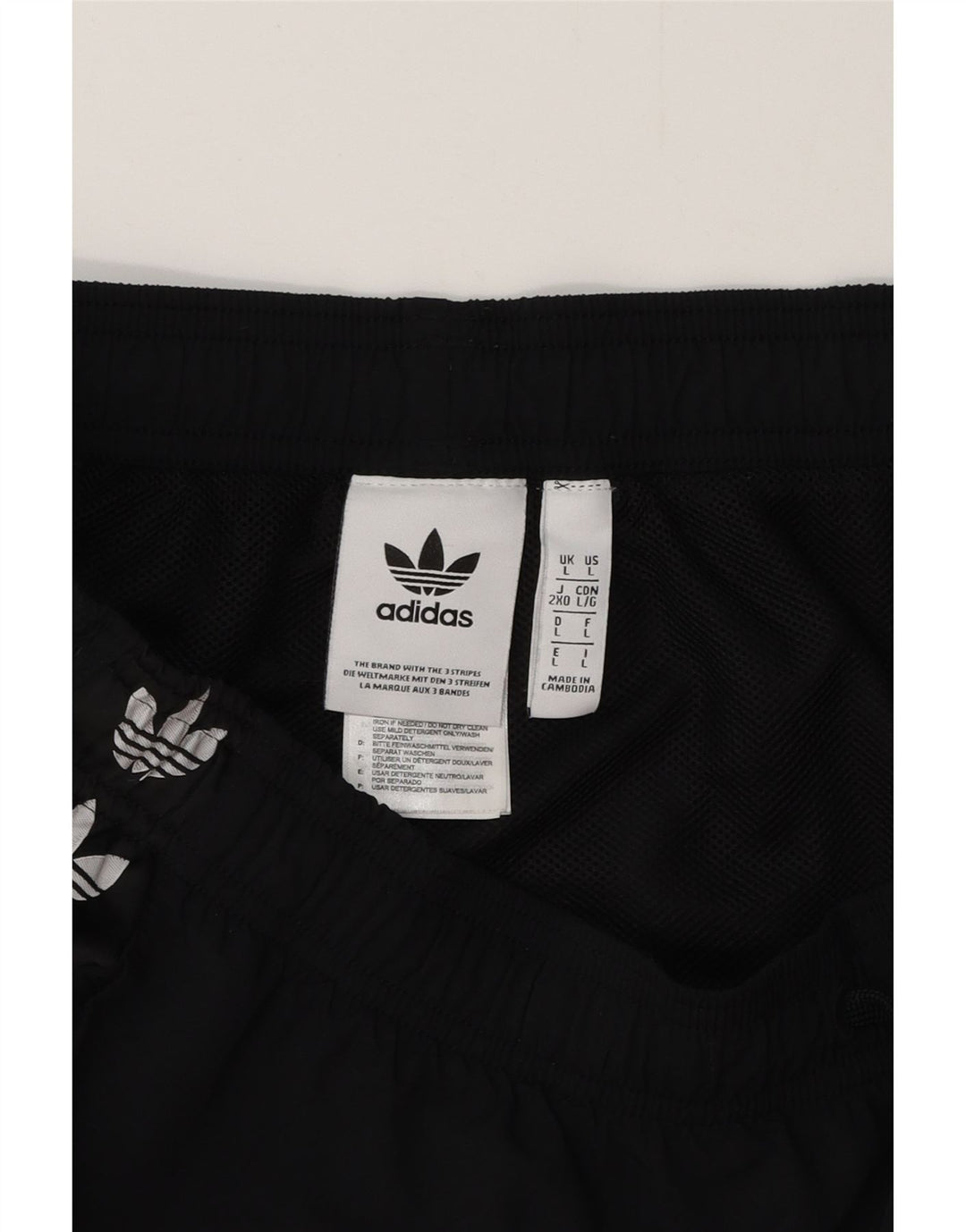 ADIDAS Pantalones cortos deportivos gráficos para hombre Poliéster negro grande