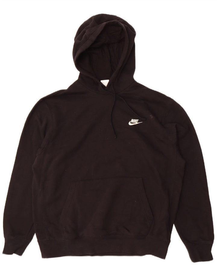 Nike - Sudadera con capucha para hombre, talla grande, algodón negro