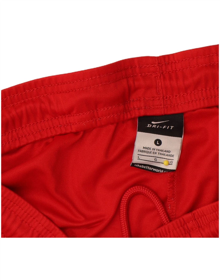 Nike - Pantalones cortos deportivos Dri Fit para hombre, poliéster rojo grande