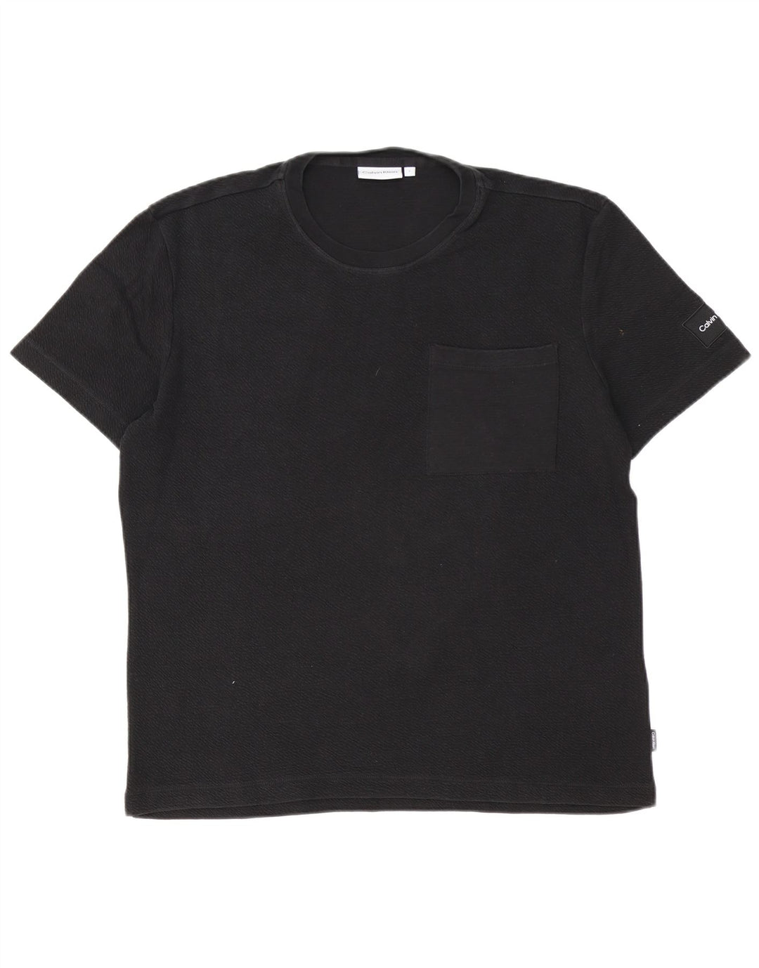 Calvin Klein - Camiseta para hombre, talla grande, algodón negro