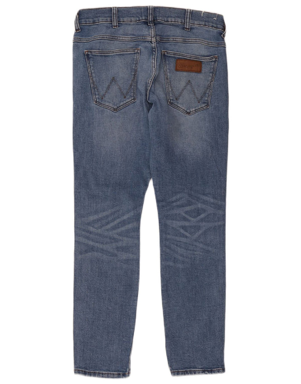Wrangler Vaqueros cónicos ajustados Larston para hombre W30 L32 Algodón azul