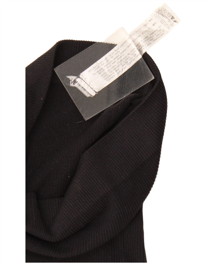 Zara Mujer Maxi Falda Pequeña W26 Nylon Negro