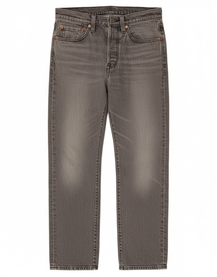 Levi's Vaqueros Rectos 501 Para Mujer W27 L28 Algodón Gris