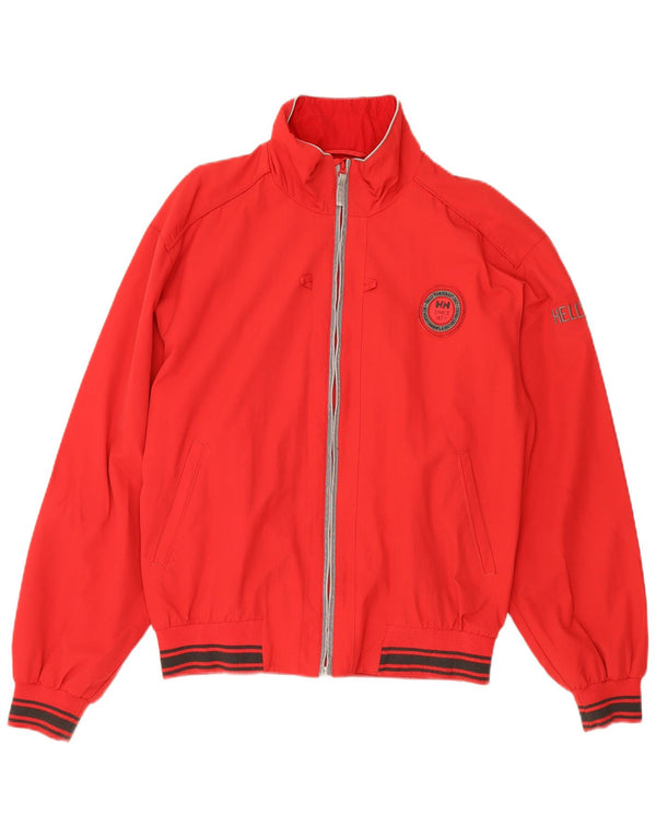 Helly Hansen Mens Graphic Bomber Jacket UK 40 Large Rojo Poliamida Deportes
