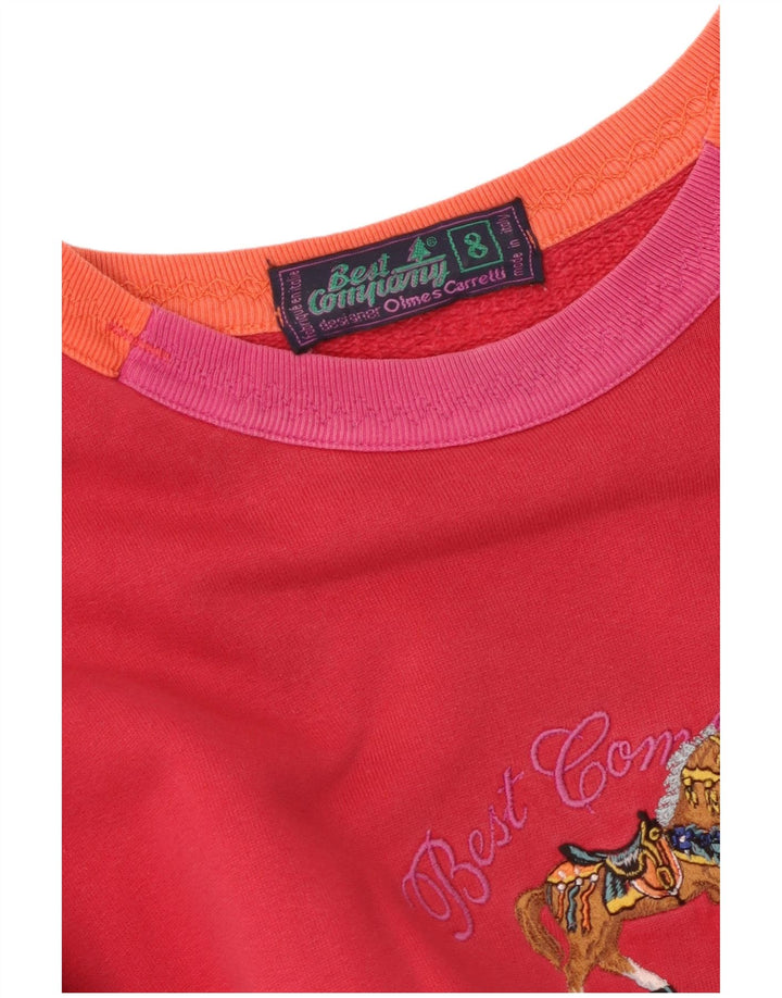 BEST COMPANY Sudadera con estampado gráfico extragrande para mujer UK 8 Small Red