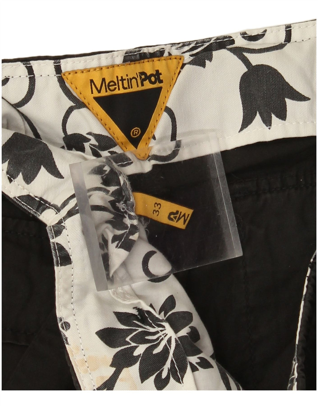 Meltin' Pot Pantalones cargo rectos para hombre W33 L32 Negro