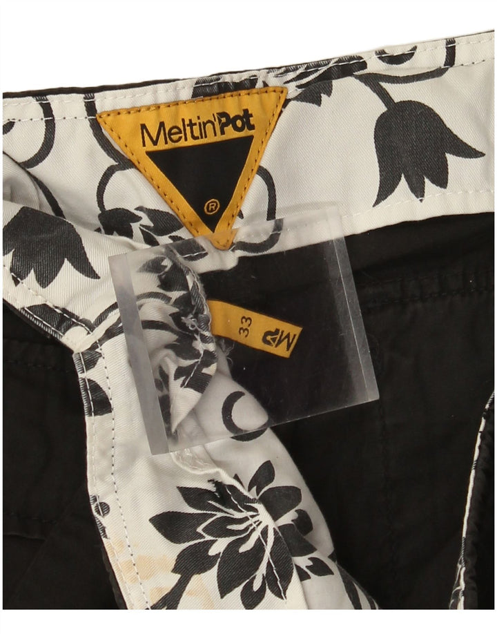 Meltin' Pot Pantalones cargo rectos para hombre W33 L32 Negro