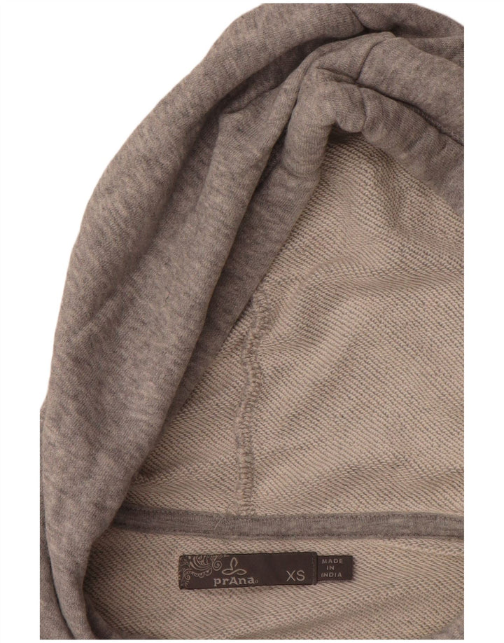 PRANA Jersey con capucha y gráfico extragrande para mujer UK 6 XS Gris