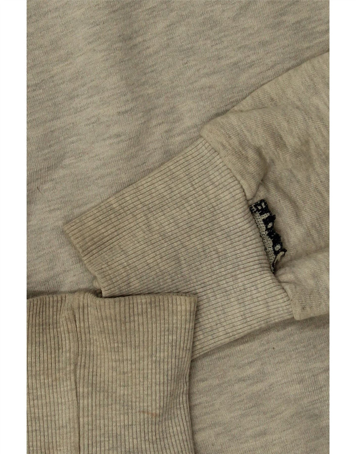 Superdry Hombre Sudadera Con Capucha Gráfica De Algodón Gris Medio