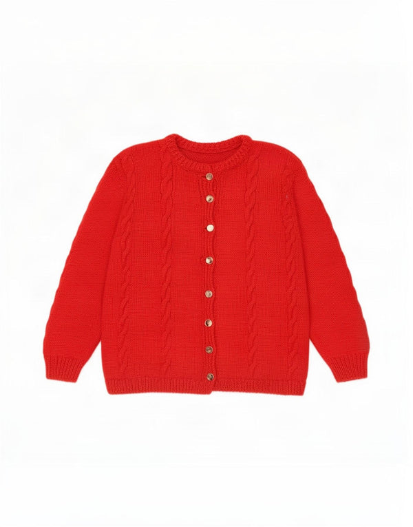 Vintage mujer Cardigan suéter Reino Unido 16 rojo grande