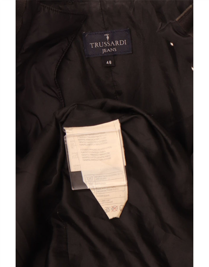 TRUSSARDI JEANS Abrigo acolchado de mujer IT 48 XL Poliamida negra