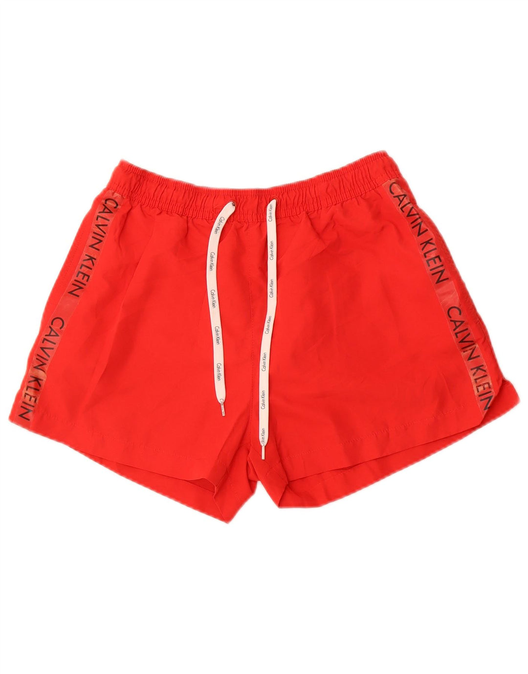 Calvin Klein Bañador con gráfico para hombre, tamaño pequeño, poliéster rojo