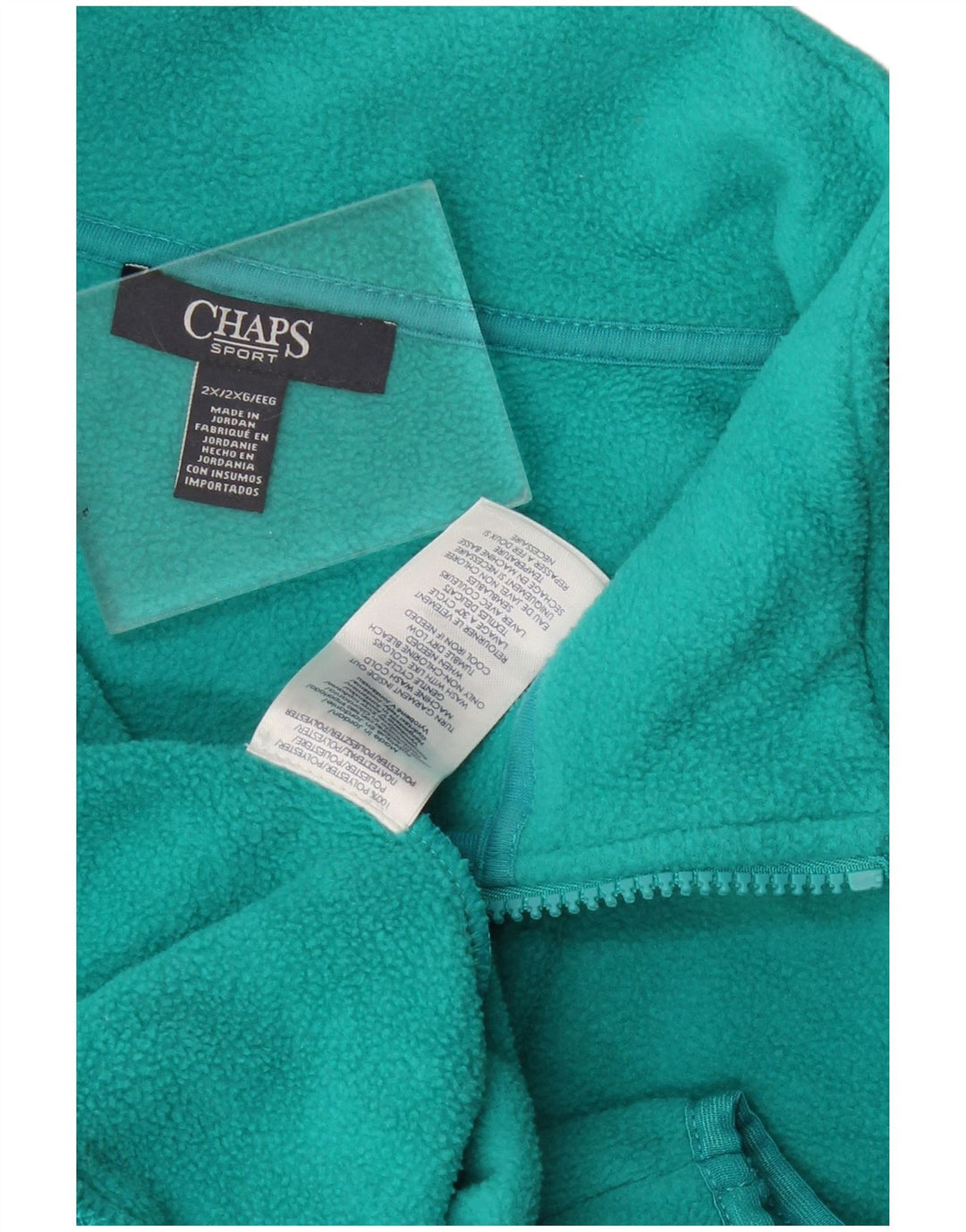 Chaps Chaleco polar para mujer UK 20 2XL Poliéster turquesa