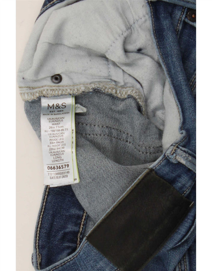 Marks & Spencer Vaqueros ajustados desgastados para hombre W28 L33 Algodón azul