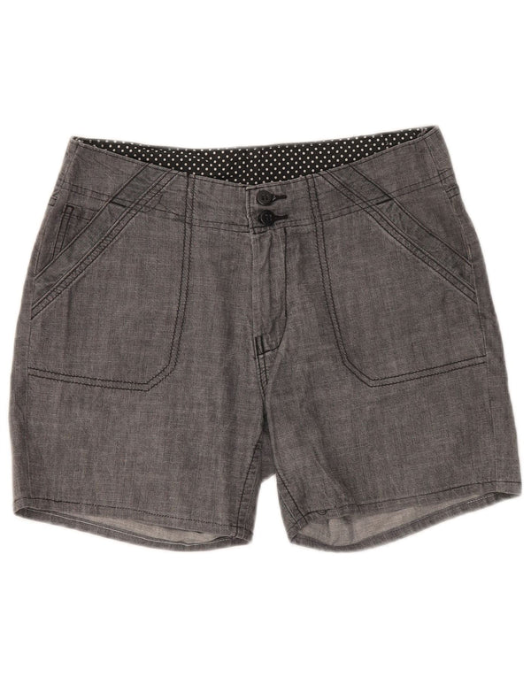 MARKS & SPENCER Pantalones cortos chinos para mujer UK 12 Medium W30 Algodón negro