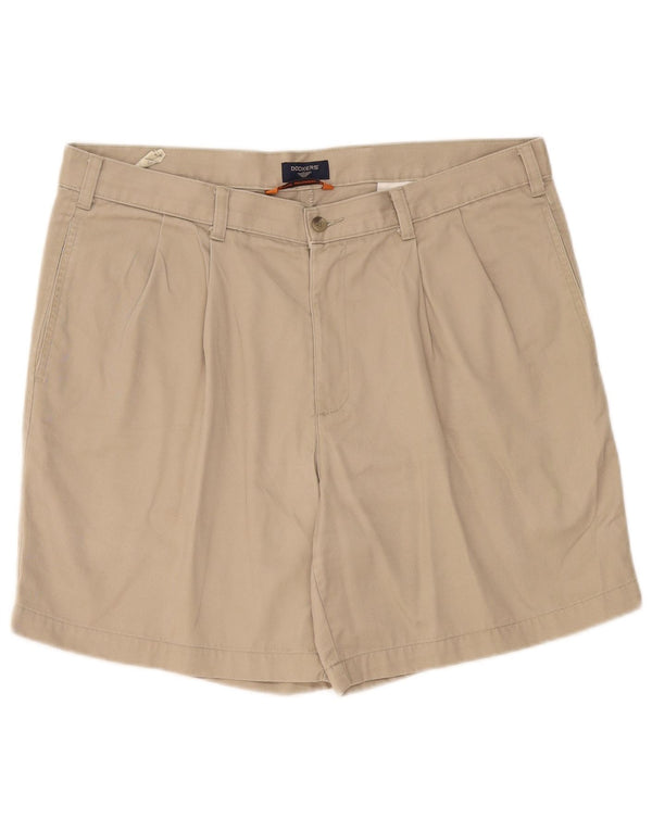 Dockers Mens Pegged Chino Shorts W36 Grande Algodón Beige