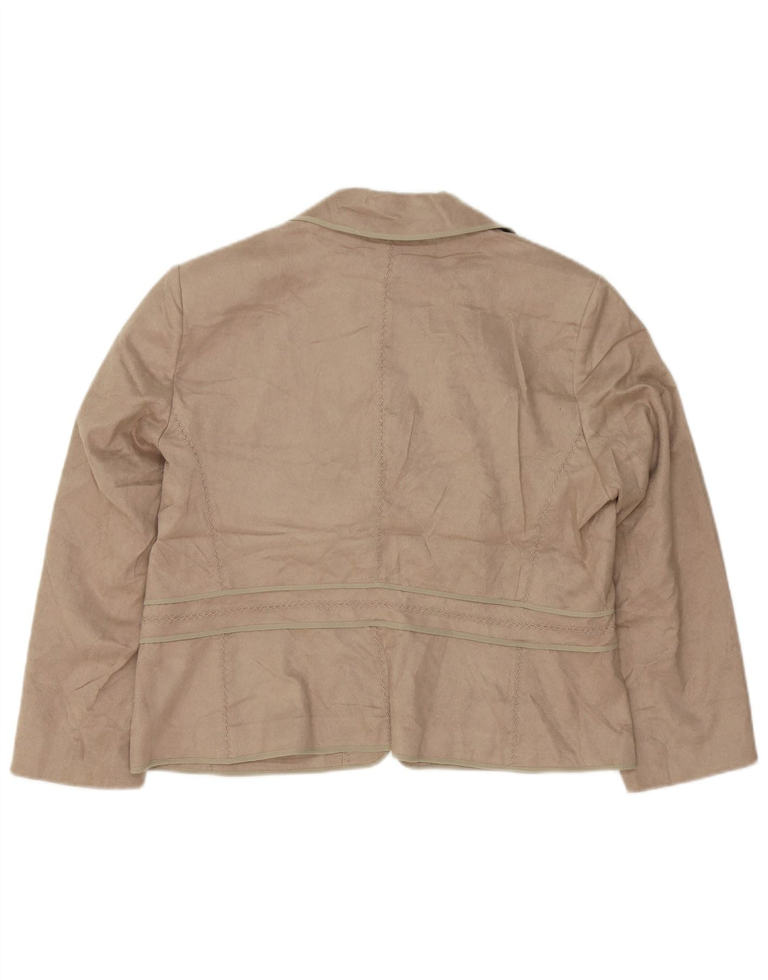 Marks & Spencer Chaqueta Blazer para Mujer UK 40 XL Poliéster Beige
