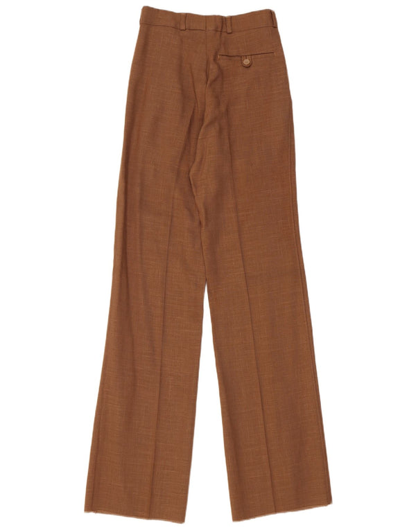 Gio Renzi Pantalones de traje con cintura alta para mujer IT 42 Medium W24 L34 Marrón