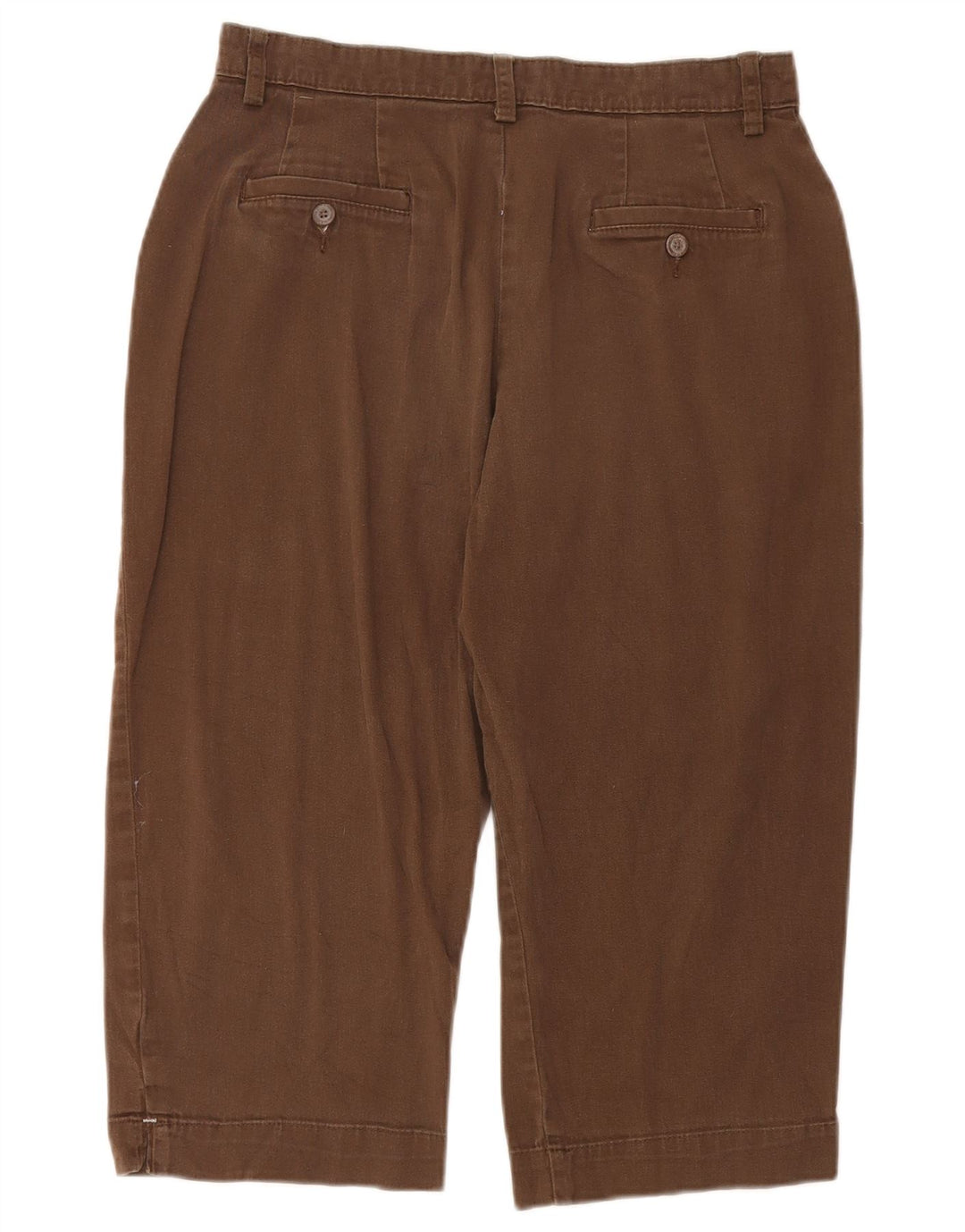 LEE Pantalones Capri para Mujer US 12 Grande W32 L20 Algodón Marrón