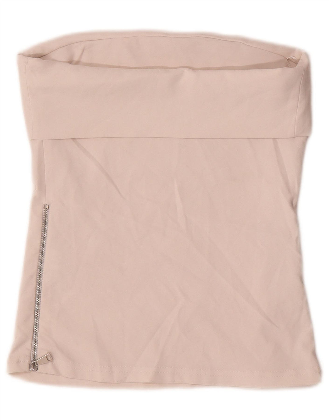Zara Top corto sin tirantes para mujer UK 42 Poliéster beige medio