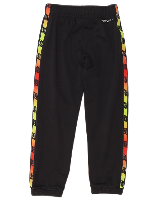 Nike Pantalones de chándal Therma-Fit para niños de 5 a 6 años, mediano, negro