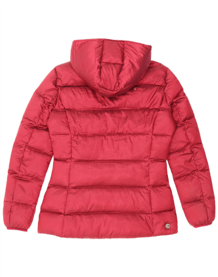 Colmar Mujer Chaqueta Acolchada Con Capucha IT 46 Grande Poliéster Rojo