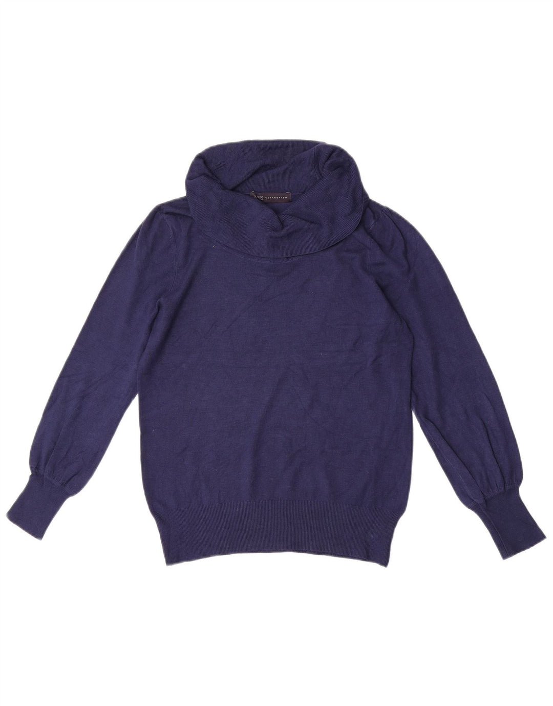 Marks & Spencer Suéter con cuello vuelto para mujer UK 10 Small Azul marino