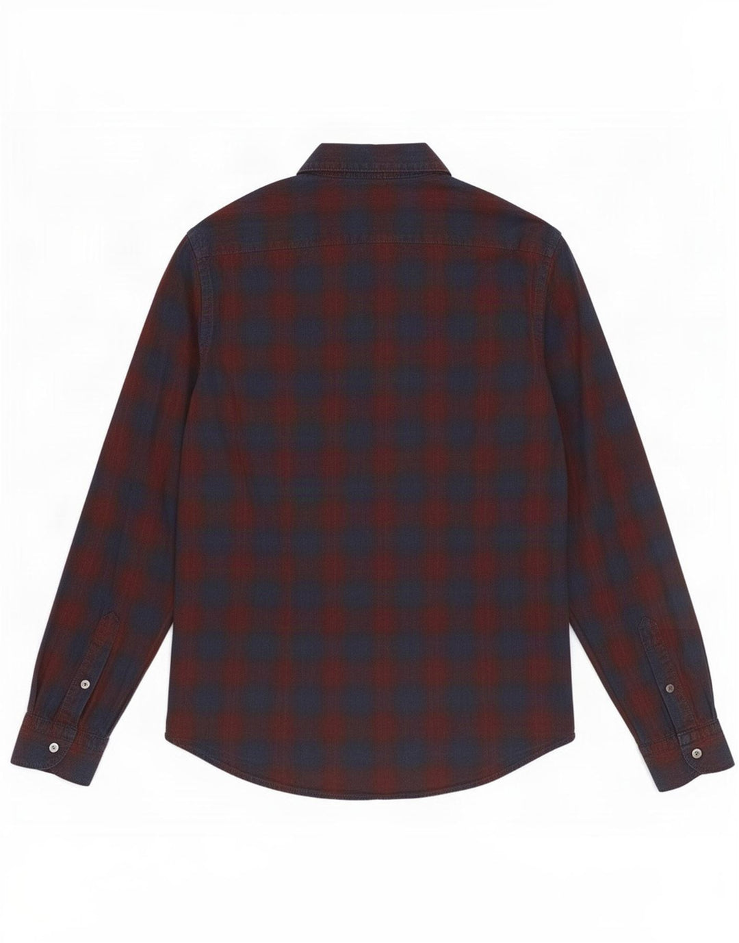 Camisa Jeckerson para hombre pequeña de algodón a cuadros azul marino